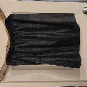Black,skirt,vegan leather,stretch,MLBM